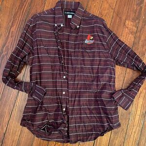 Club Colors XL Red Dress Shirt Cardinals Louisvill